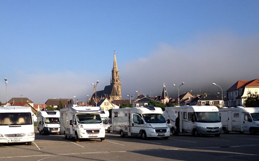 Serviceplaats voor campers: parking du Centre